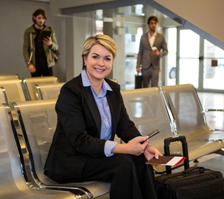 Businesswoman at airport